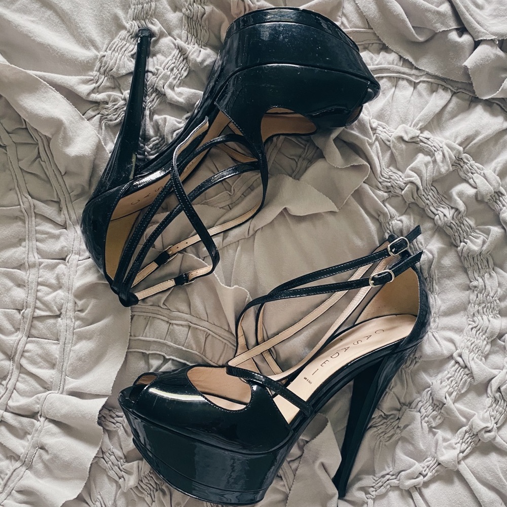 Casadei Black Platform Heels